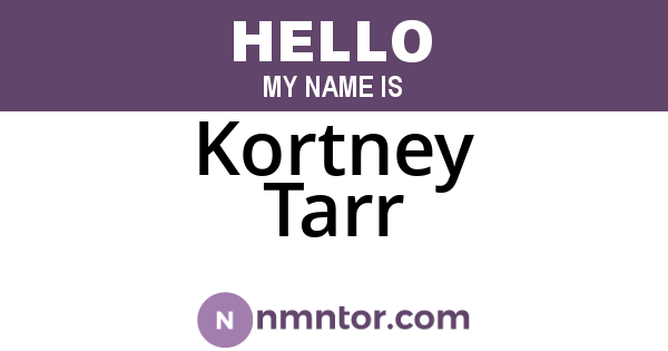 Kortney Tarr