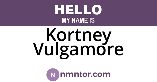 Kortney Vulgamore