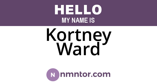 Kortney Ward