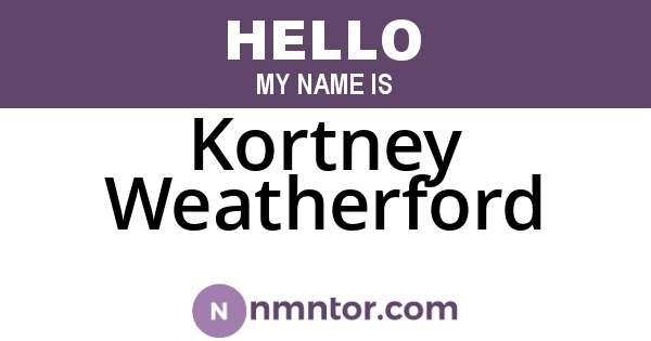 Kortney Weatherford