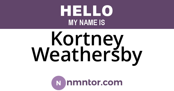 Kortney Weathersby