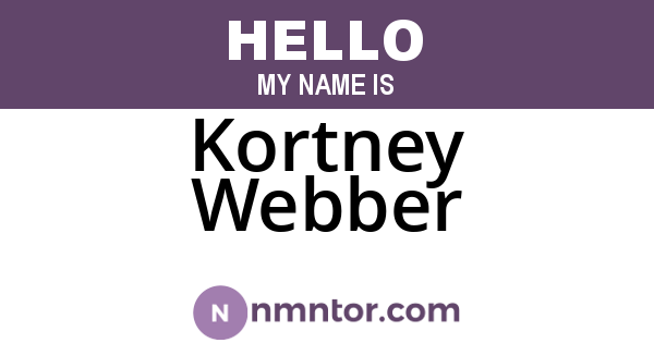 Kortney Webber