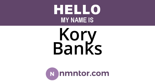 Kory Banks