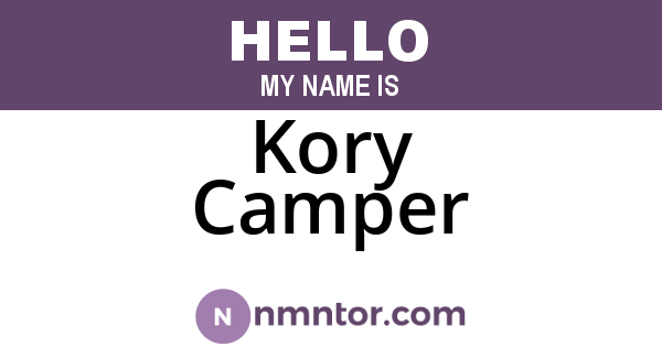 Kory Camper