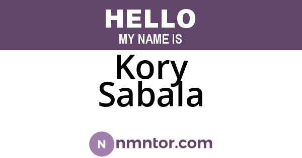 Kory Sabala