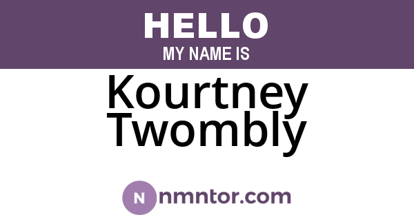 Kourtney Twombly