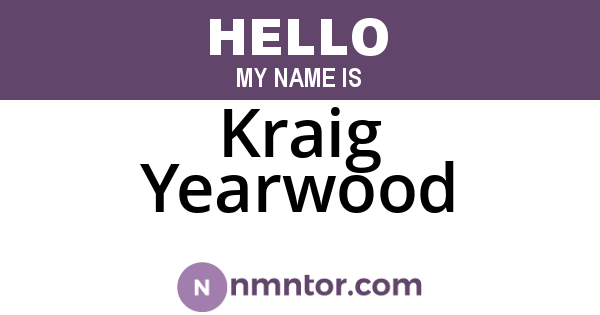 Kraig Yearwood