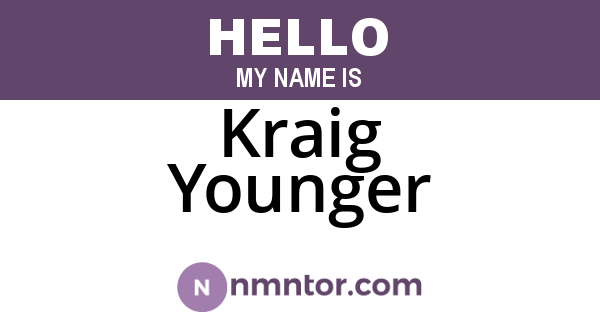 Kraig Younger