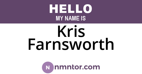 Kris Farnsworth