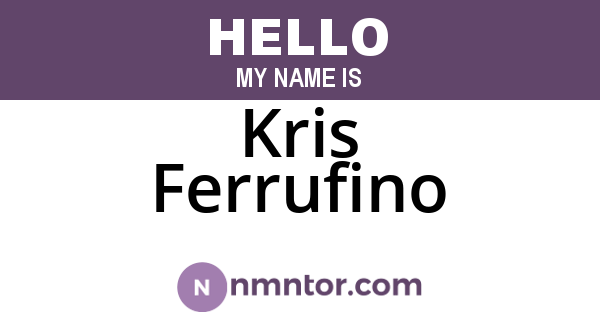 Kris Ferrufino