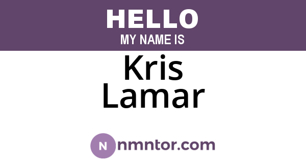 Kris Lamar