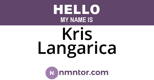 Kris Langarica