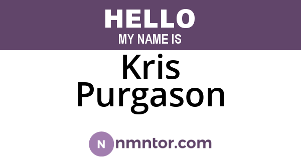 Kris Purgason