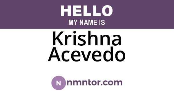 Krishna Acevedo