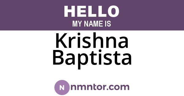 Krishna Baptista