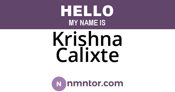Krishna Calixte