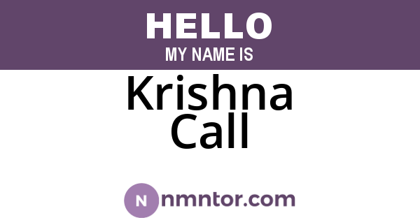 Krishna Call