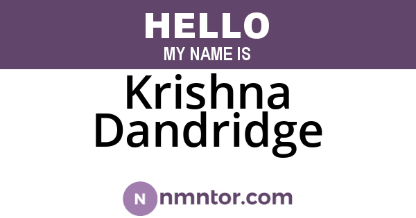 Krishna Dandridge