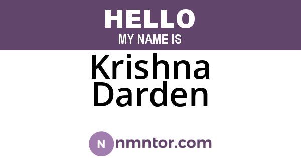 Krishna Darden