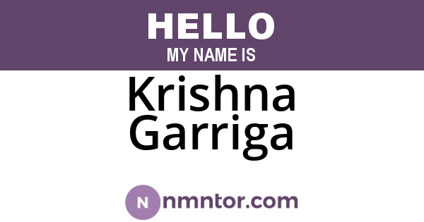 Krishna Garriga