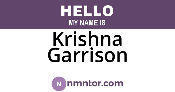 Krishna Garrison