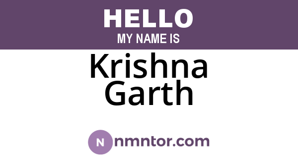 Krishna Garth