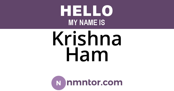 Krishna Ham