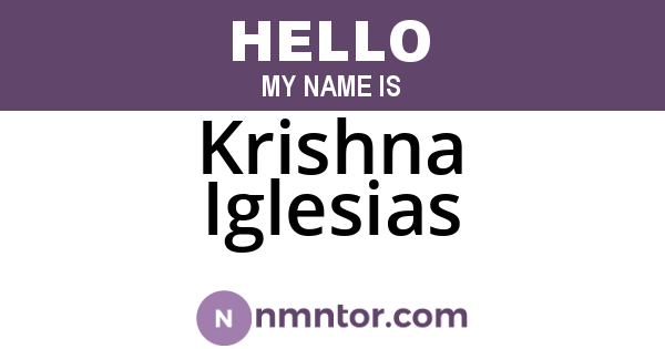 Krishna Iglesias