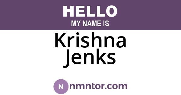 Krishna Jenks
