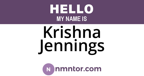Krishna Jennings