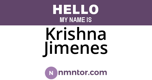 Krishna Jimenes