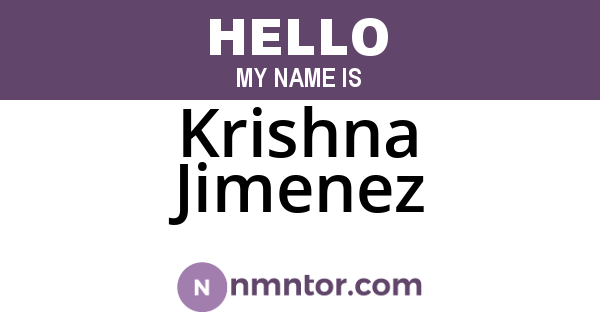 Krishna Jimenez