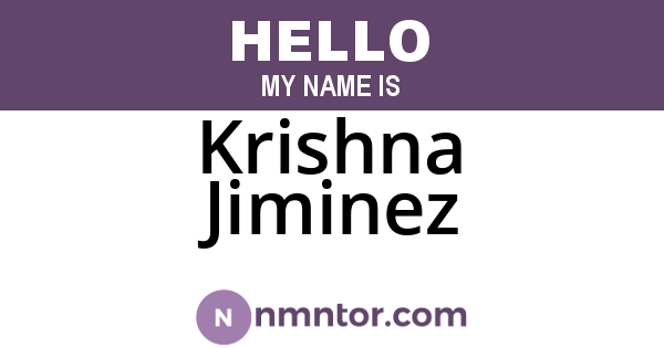 Krishna Jiminez