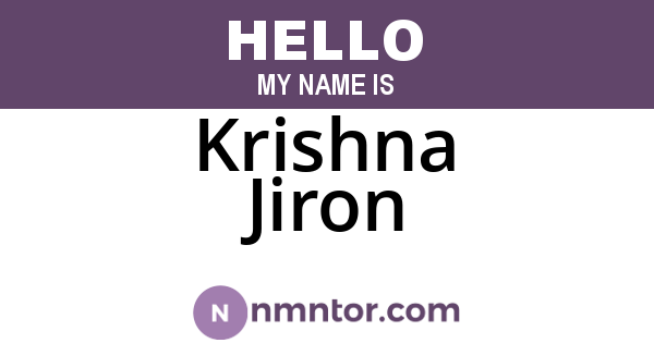 Krishna Jiron