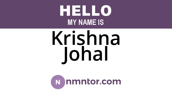 Krishna Johal