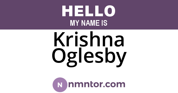 Krishna Oglesby