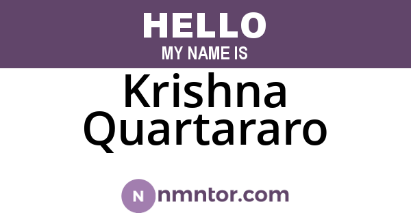 Krishna Quartararo