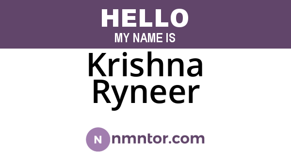 Krishna Ryneer