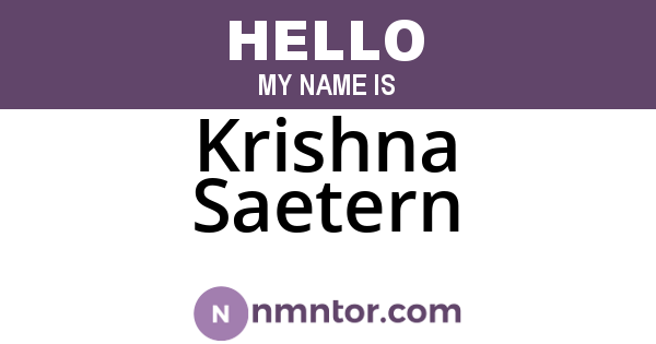 Krishna Saetern