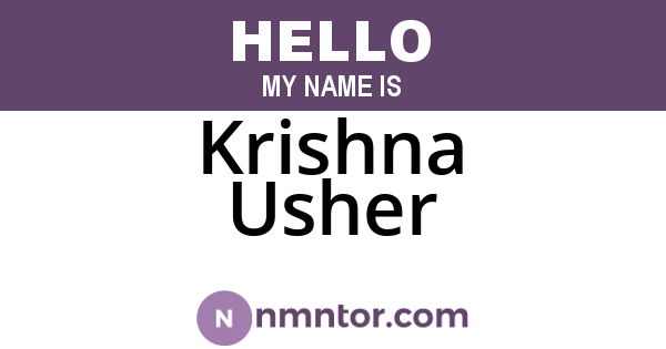 Krishna Usher
