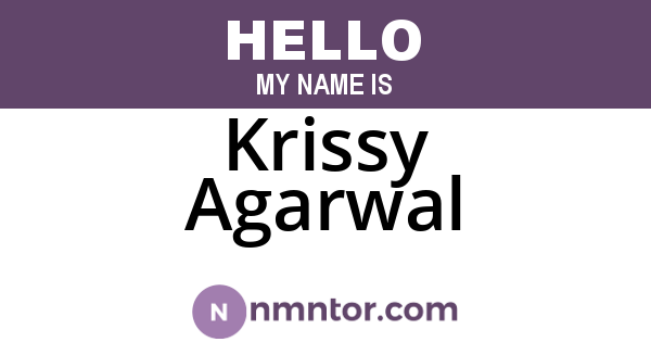 Krissy Agarwal