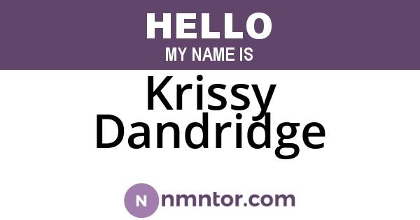 Krissy Dandridge