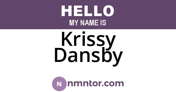Krissy Dansby