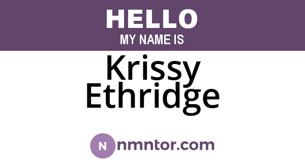 Krissy Ethridge