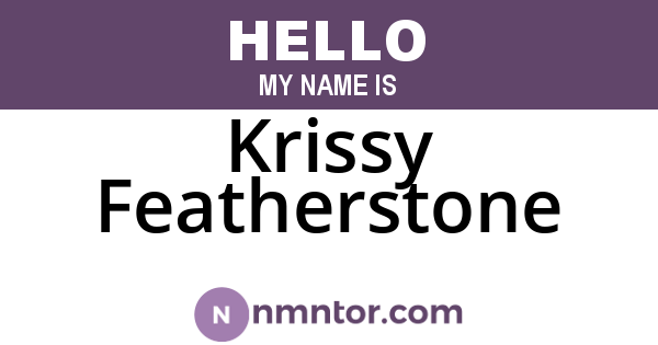 Krissy Featherstone