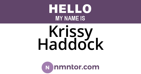 Krissy Haddock