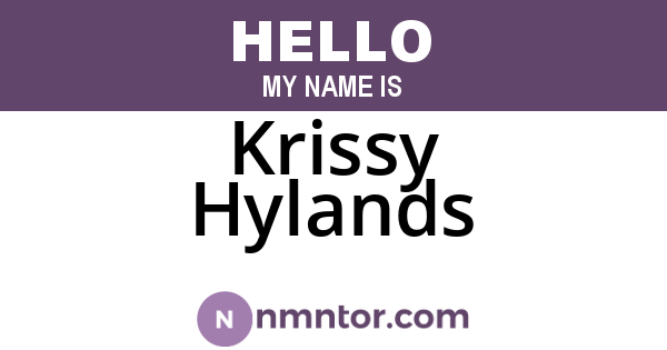 Krissy Hylands