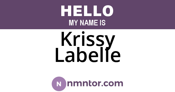 Krissy Labelle