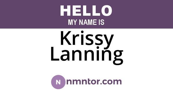 Krissy Lanning