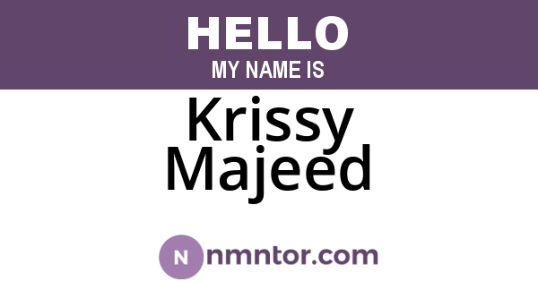 Krissy Majeed